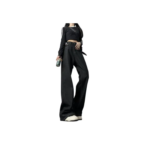 FaLeeOn Черные Женские Джинсы