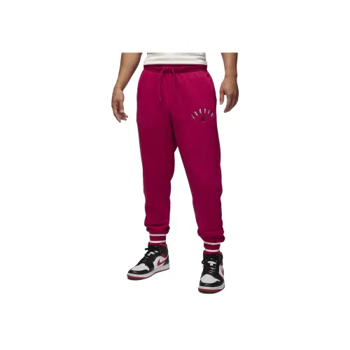 JORDAN Red Men's Knitted Training Pants Джордан Красный Мужские Вязаные Тренировочные Штаны