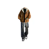 Caramel Jacket + Blue Green Jeans  
Карамельная куртка + синие зеленые джинсы