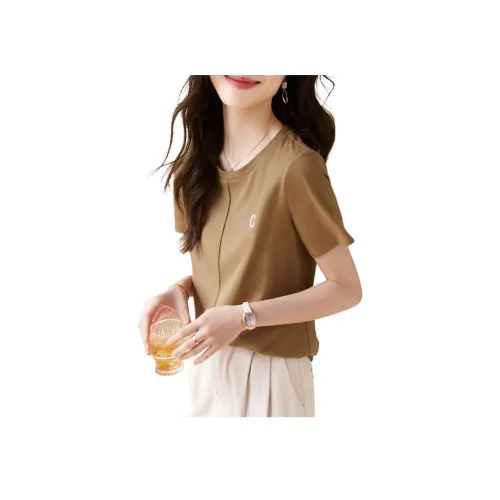 Mo Han Yi Mei T Рубашка Женская Темно-хаки