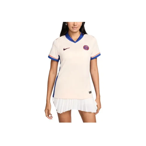 nike Chelsea FC SS24 Football Replica Футболка Футбол Джерси Женская Оранжевая Синяя