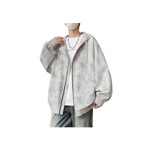 FOMOCE Куртки и Пальто Унисекс Серый Белый