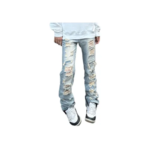 UPZCY Винтажные синие унисекс джинсы