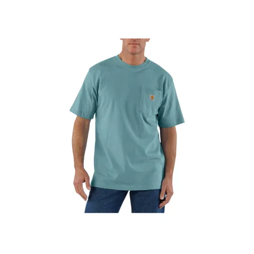 Carhartt SS25 K87 Мужская Свободная Подкладка Тяжелая Короткая Рукав Карманная Футболка Т-Футболка Мужская