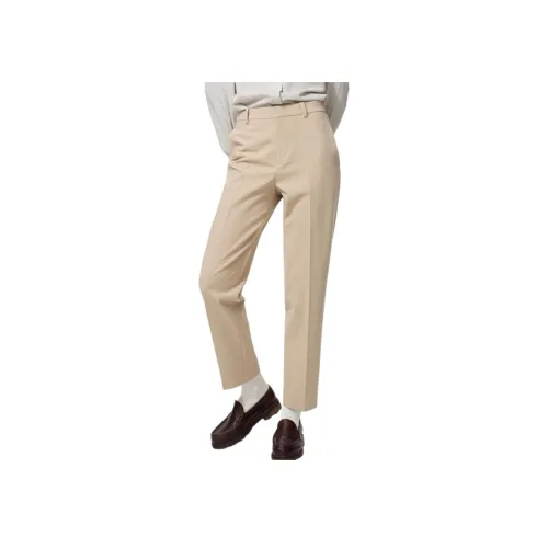 UNIQLO Бежевые Женские Костюмные Брюки