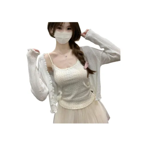 Si Bei'er Топ на бретелях Женский Абрикос