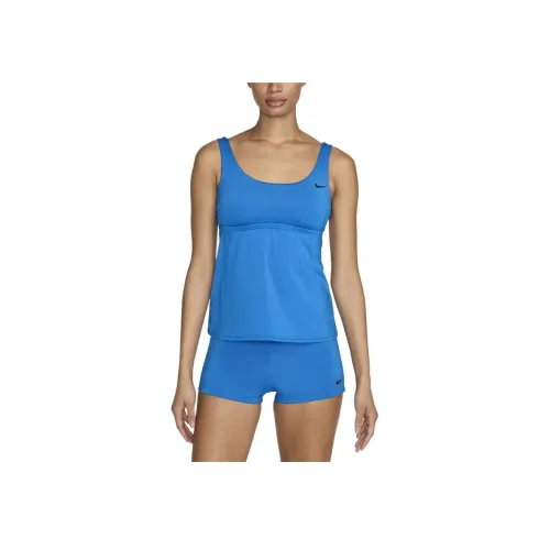 nike Tankini Двухкомпонентный Купальник Женский Синий