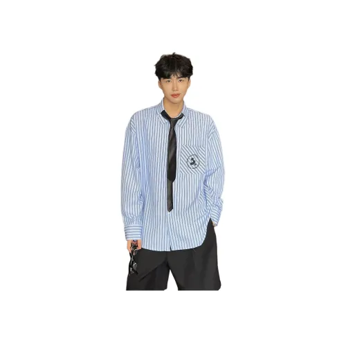 PISYPOX Blue Unisex Shirts PISYPOX Синий Унисекс Рубашки