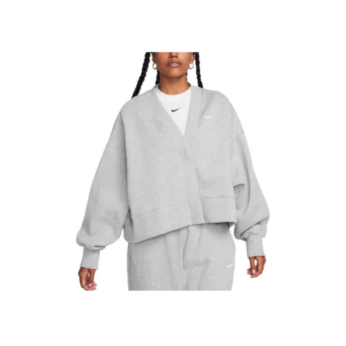NIKE Серые Женские Свитшоты