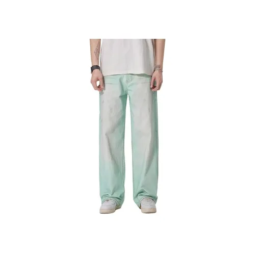 HIPHOPPUNKS Неоновый белый Мужские Джинсы