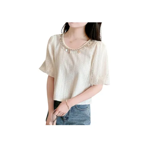 YICHEN Абрикос Женские Т-рубашки