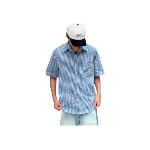 GANGZAI Королевский синий Унисекс Рубашки