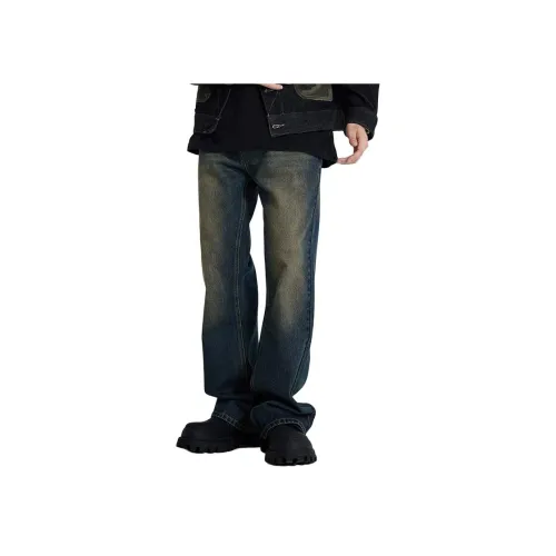 SONGS ALONG Джинсы Унисекс Сумеречный Желтый