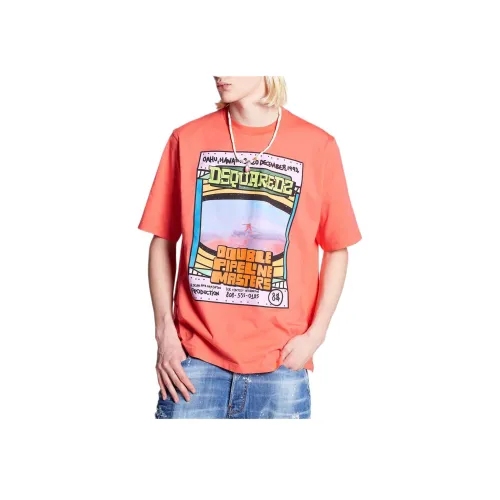DSQUARED 2 Red Мужская T-рубашка