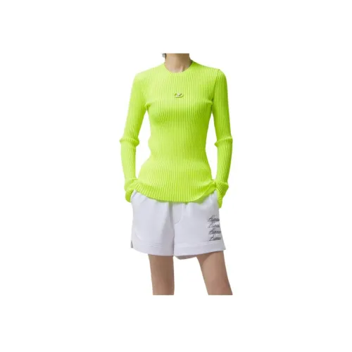 WE11DONE Неоновый зеленый Женский свитер