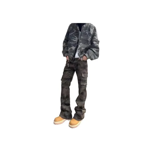 UOOHE Камуфляж Унисекс Джинсы