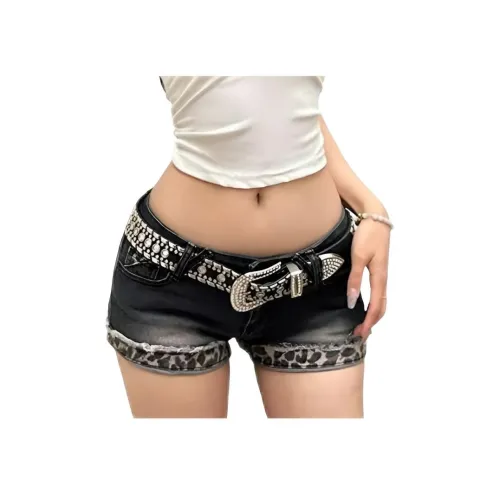 TONYBEAR Черно-серый цвет Женские джинсовые шорты