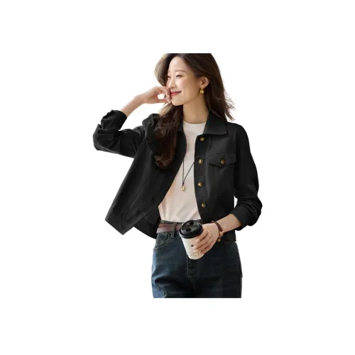 MOHANYIMEI Черные Женские Куртки