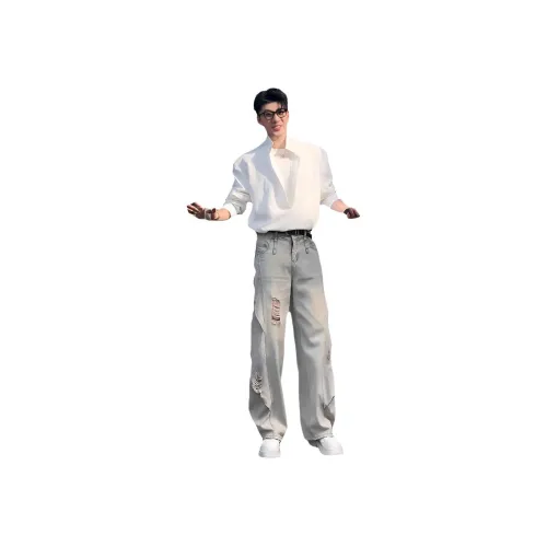 PVPVPV Белый Унисекс Рубашки