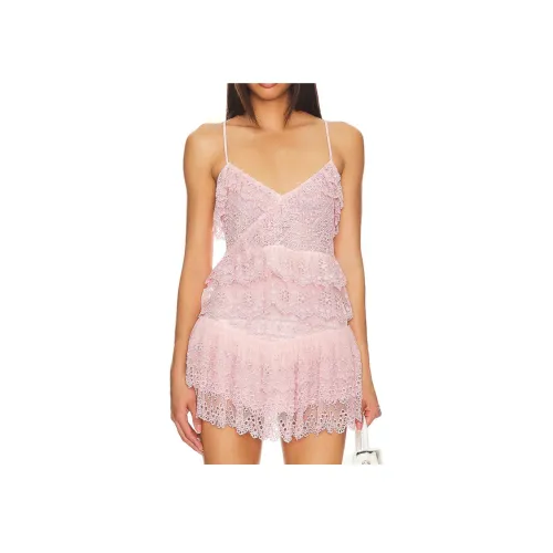 LOVESHACKFANCY Slip Платье Женское Розовое