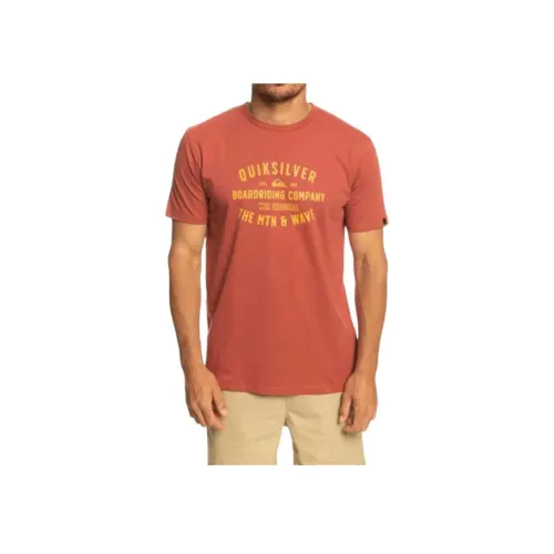 Quiksilver Red Men's T-Shirts Quiksilver Красные Мужские Футболки