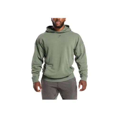 GYMSHARK Nightfall Зеленый Мужской Свитшот