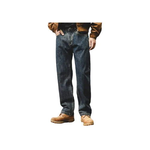 JIELEINUO Королевский синий Мужские Джинсы