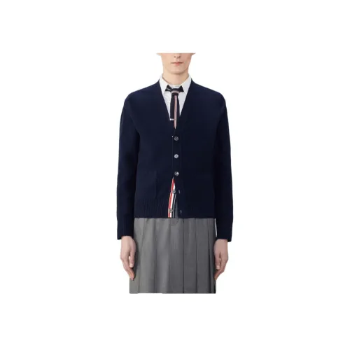 THOM BROWNE Морской синий Мужские свитеры
