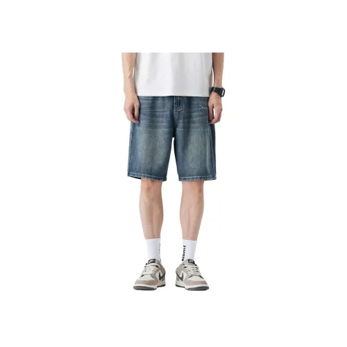 FUNST Men's Blue Denim Shorts