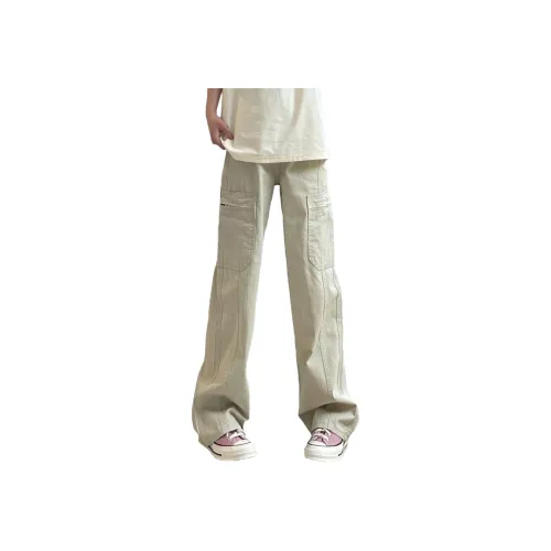 DEAR BETSY Washed Apricot Unisex Casual Pants DEAR BETSY Промытый Абрикос Унисекс Повседневные Штаны
