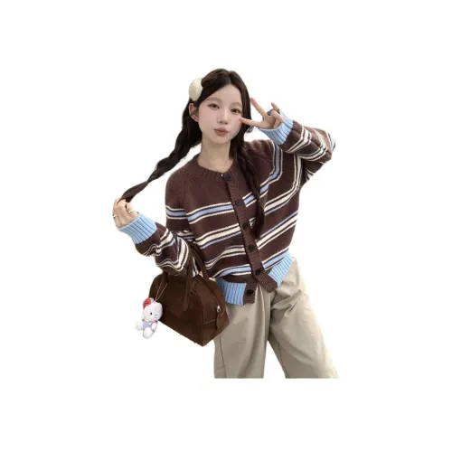 PLUSONEONE+ Коричневый Женский Трикотаж