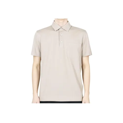 Ermenegildo Zegna Бежевая Мужская Рубашка Поло