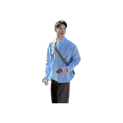 MORii Синий Унисекс Рубашки