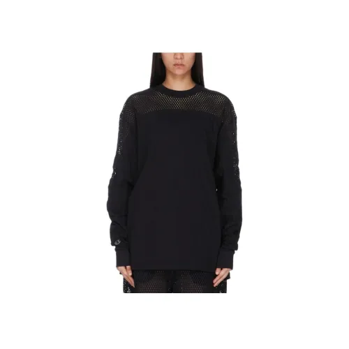 RICK OWENS Champion Co Branded Edition Черные Женские Т-рубашки