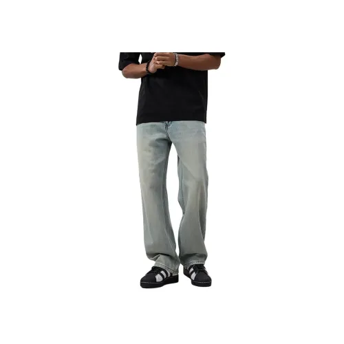 GEOREFOOL NB0077 Ностальгические Светло-Синие Унисекс Джинсы