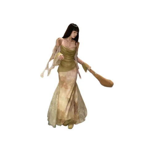 BVODE Длинное платье с длинными рукавами женское