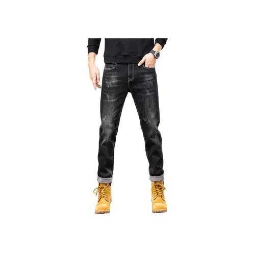 JUCY JUDY Черно-серый цвет унисекс джинсы