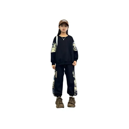 BIBIWO 008 Наборы одежды [Черный] Школьный возраст Повседневная спортивная одежда