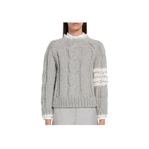 THOM BROWNE Светло-серые Женские Свитеры