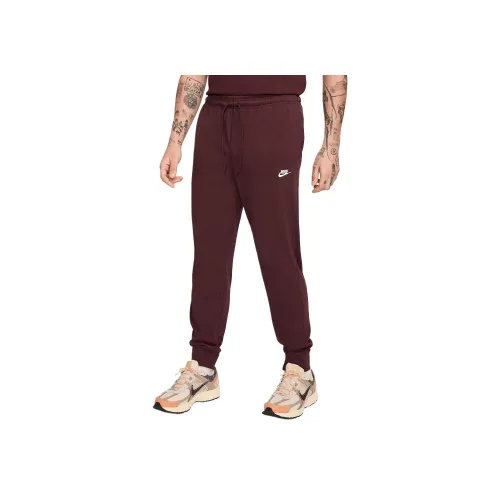 Nike Club FW24 Вязаные тренировочные штаны Мужские Бордовый Красный