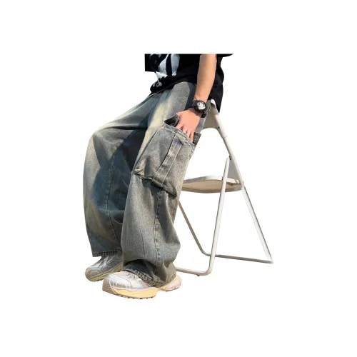 PAINT STAIN Синий Унисекс Джинсы