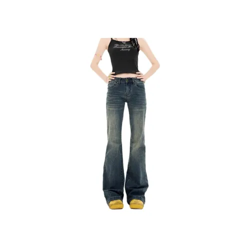 MUCCHIC Blue Women's Jeans MUCCHIC Синий Женские Джинсы