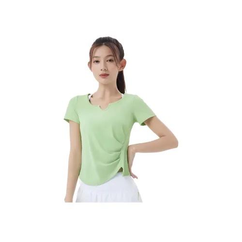 361° Горохово-зеленый Женские Йога T-рубашки