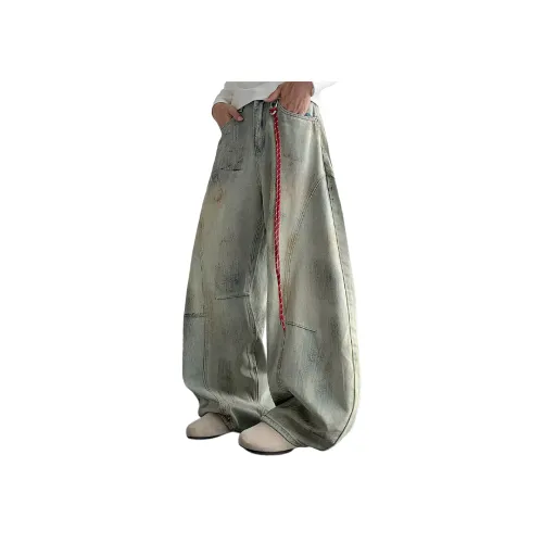 YIWANSHIDUO Светлый Унисекс Джинсы