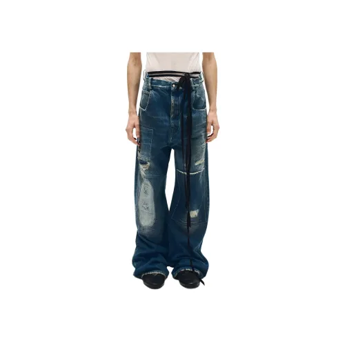 Ann Demeulemeester Синие Унисекс Джинсы