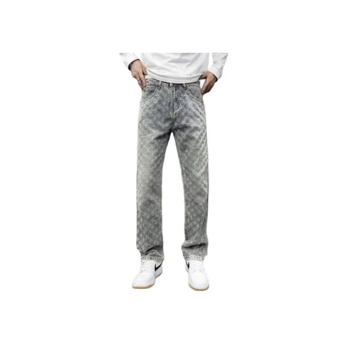 DAFK Light Blue Men's Jeans DAFK Светло-голубые мужские джинсы