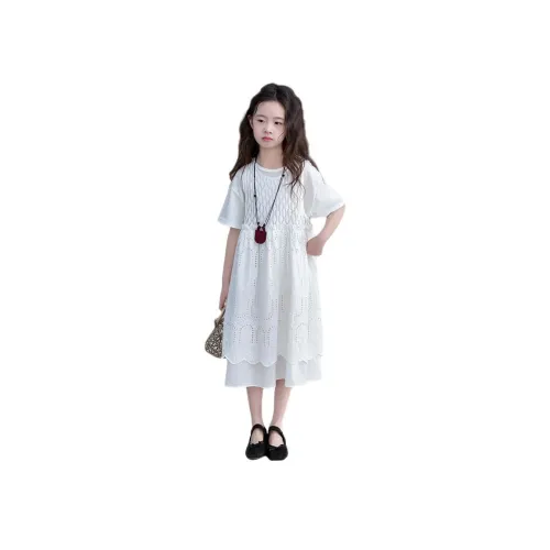 TONYBEAR Короткий рукав кружевной двухкомпонентный комплект платьев для детей