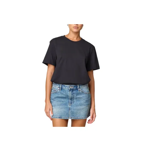 GLASSONS Низкий Шов Деним Мини Юбка Низкий Шов Деним Мини Юбка Джинсовая Юбка Женская