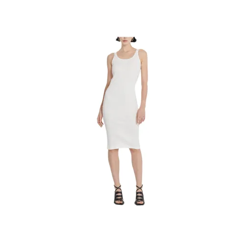 DION LEE Собака Ярлык Сарафан Slip Платье Женские Сливочный Слоновая кость