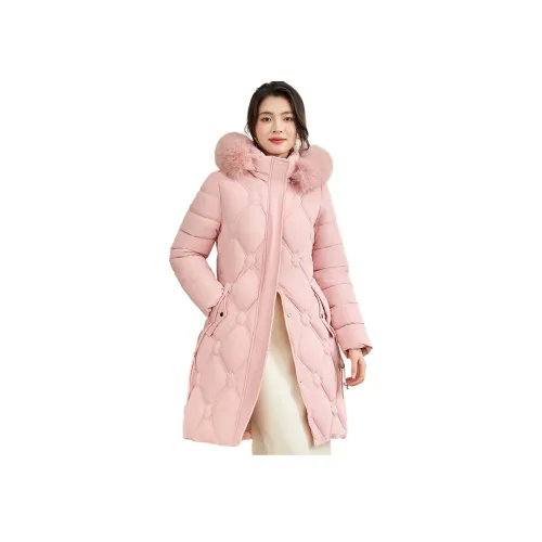 CARBAMMI Хлопковый пуховик женский розовый
